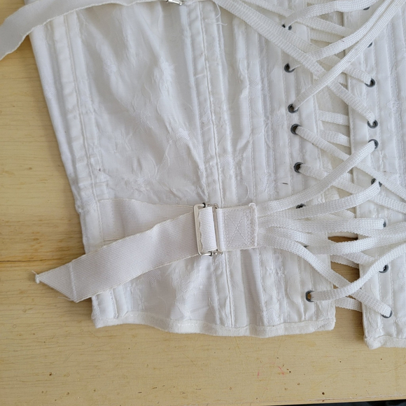 Vintage Sears Fan Corsette Gorgeous Lace Up Waist Trainer Support Cosplay - Picture 5 of 16